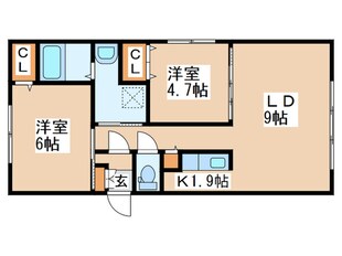 シュア・コ－ト月寒の物件間取画像